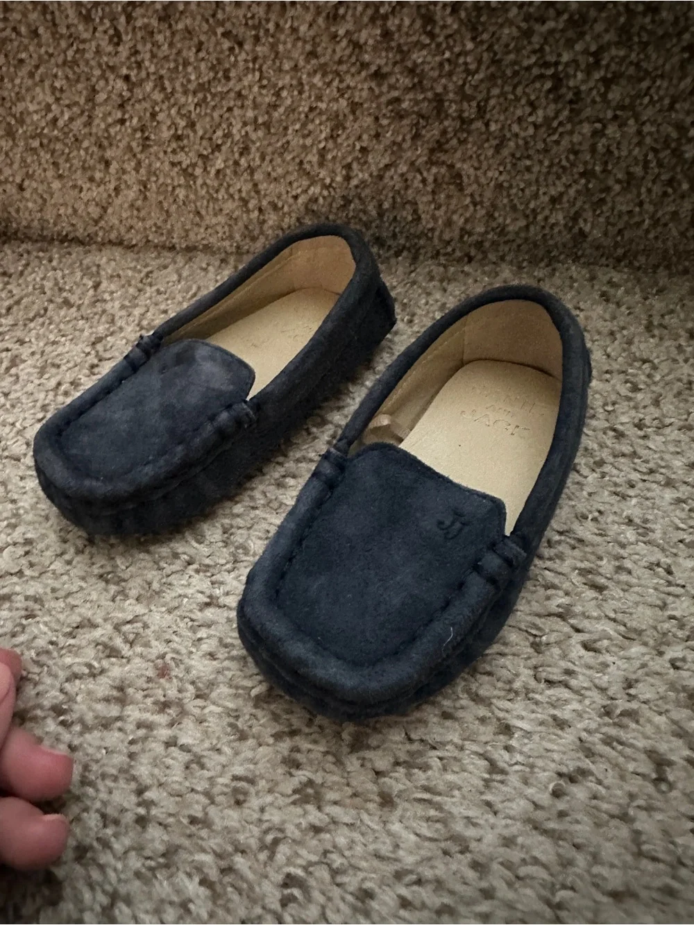 Janie and Jack Navy Suede Moccasin